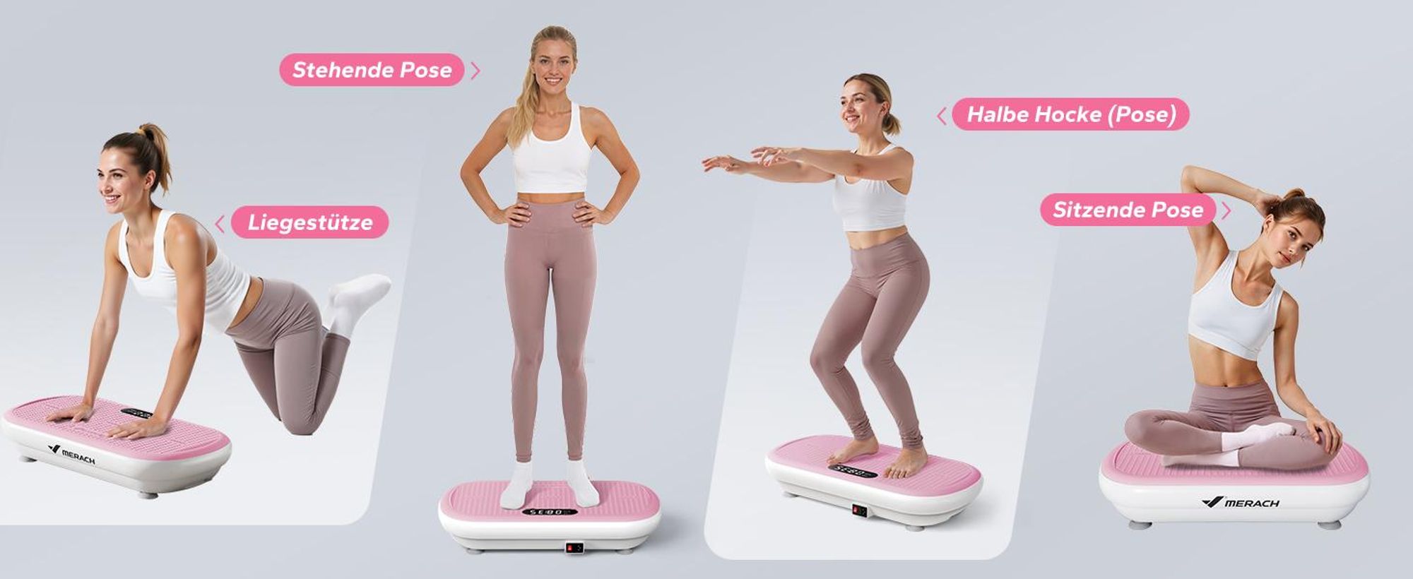 Vibrationsplatte Trainingsgerät mit Bluetooth, 10 Intensitätsstufen, für Ganzkörpertraining, Fettverbrennung, Muskelaufbau, bis 200 kg