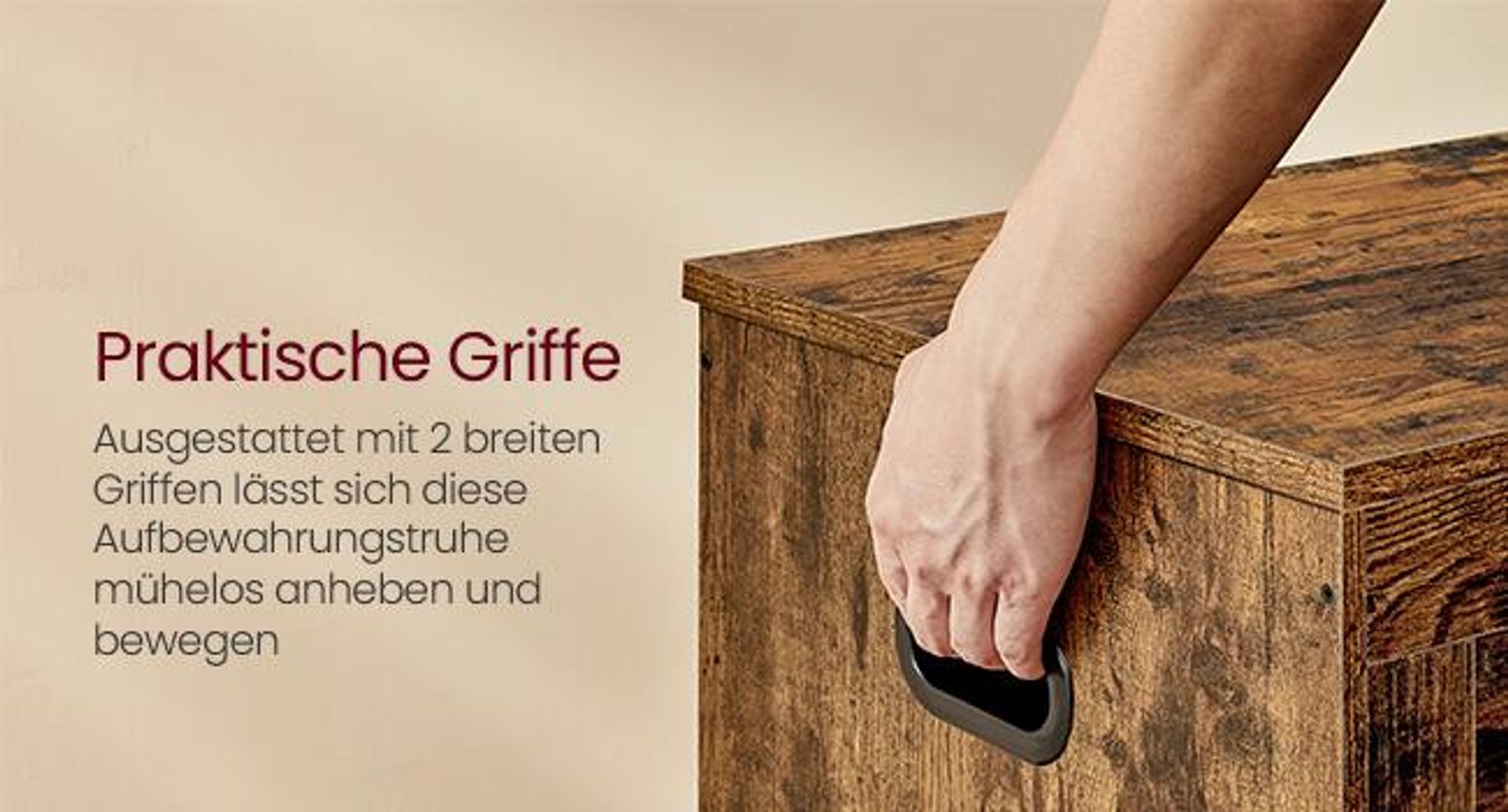VASAGLE Schuhbank mit Stauraum,V Form, Länge 100 cm, Braun
