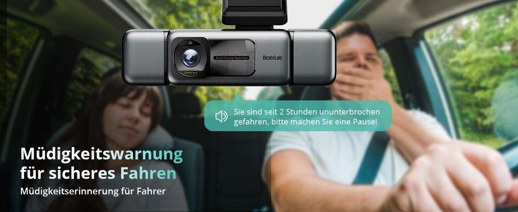BOTSLAB 4 Kanal Dashcam Auto Vorne Hinten, 4 Channel 3K+3 * 1080P, Autokamera mit 128GB SD Karte, GPS 5GHz WiFi,3.18" IPS-Bildschirm,Super Nachtsicht