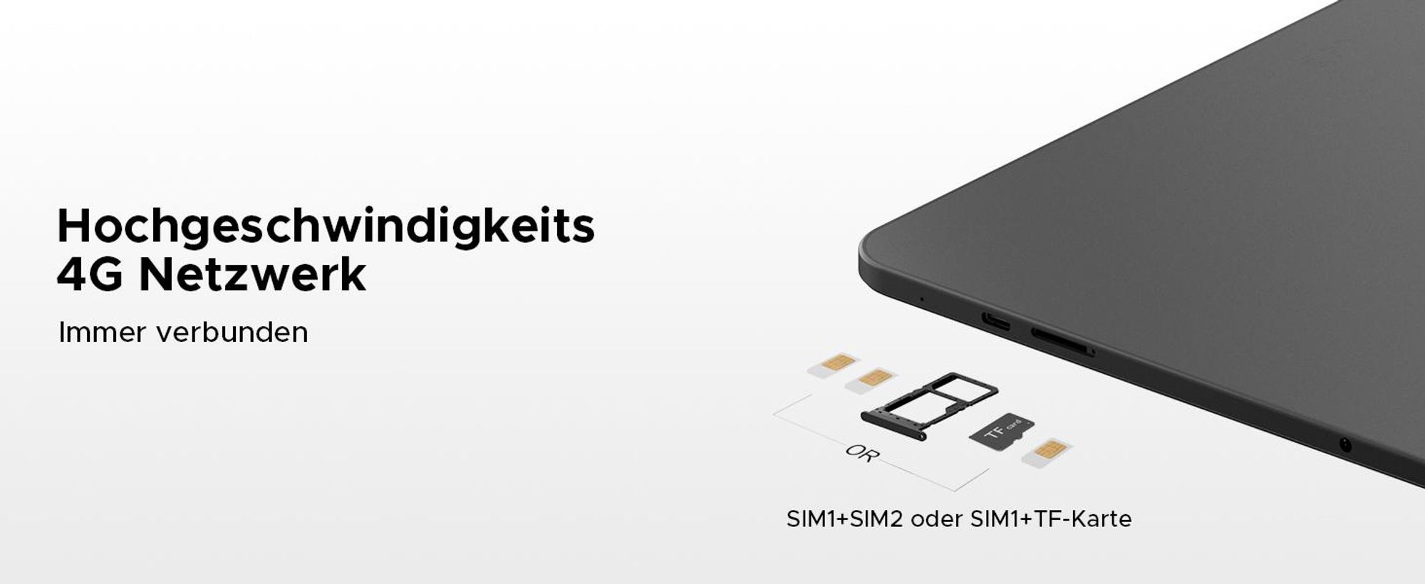 P13 Pro 4G LTE Dual-SIM Tablet Android 16, 13.4" 2.4K+120Hz, 48GB(12+36)RAM+256GB ROM(2TB TF),12000mAh,Widevine L1,Gemini AI–mit Tastatur,Maus,Stift