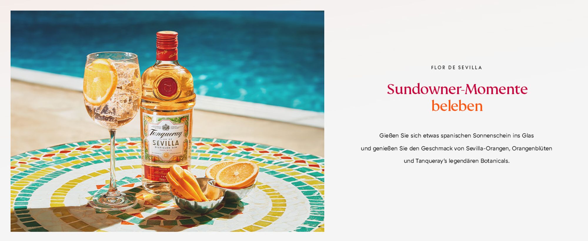 Tanqueray Flor de Sevilla, mit Orangengeschmack, 41.3% vol, 700ml Einzelflasche