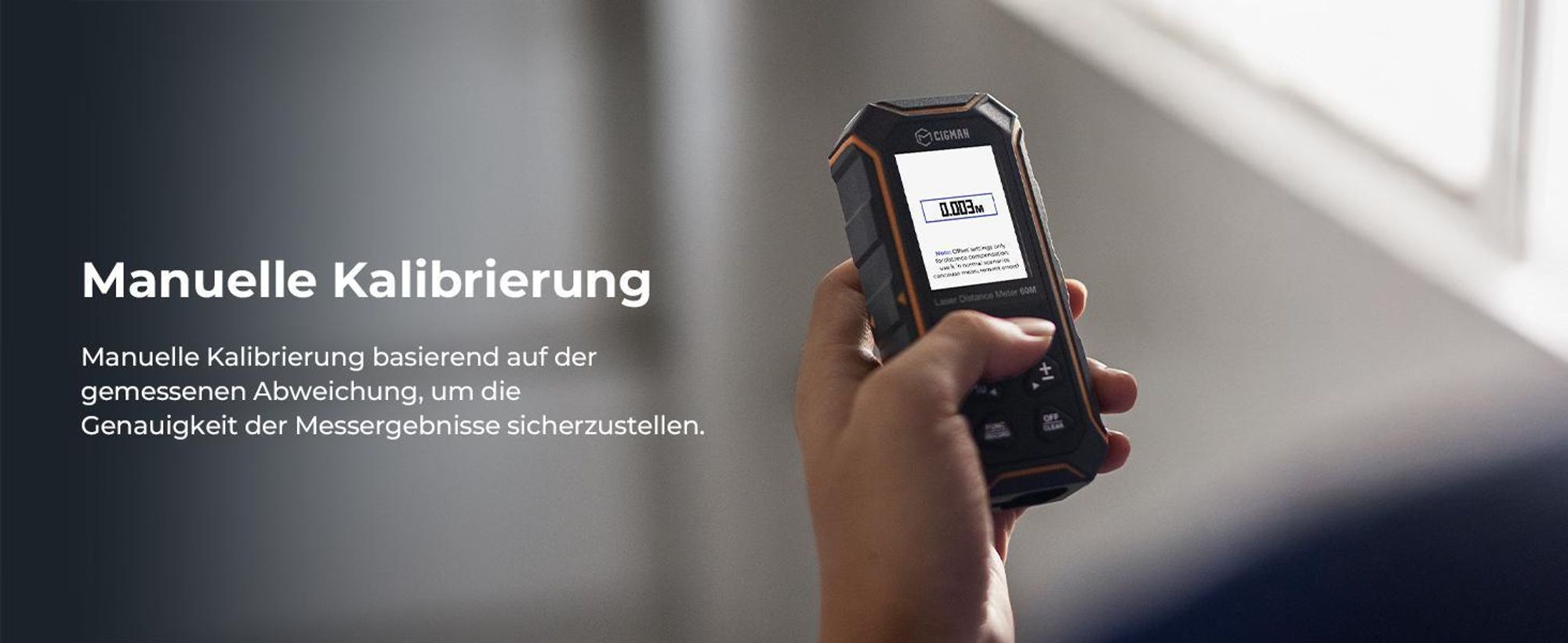 CIGMAN CD-60R – Bilateraler Laser-Entfernungsmesser mit 120m Reichweite