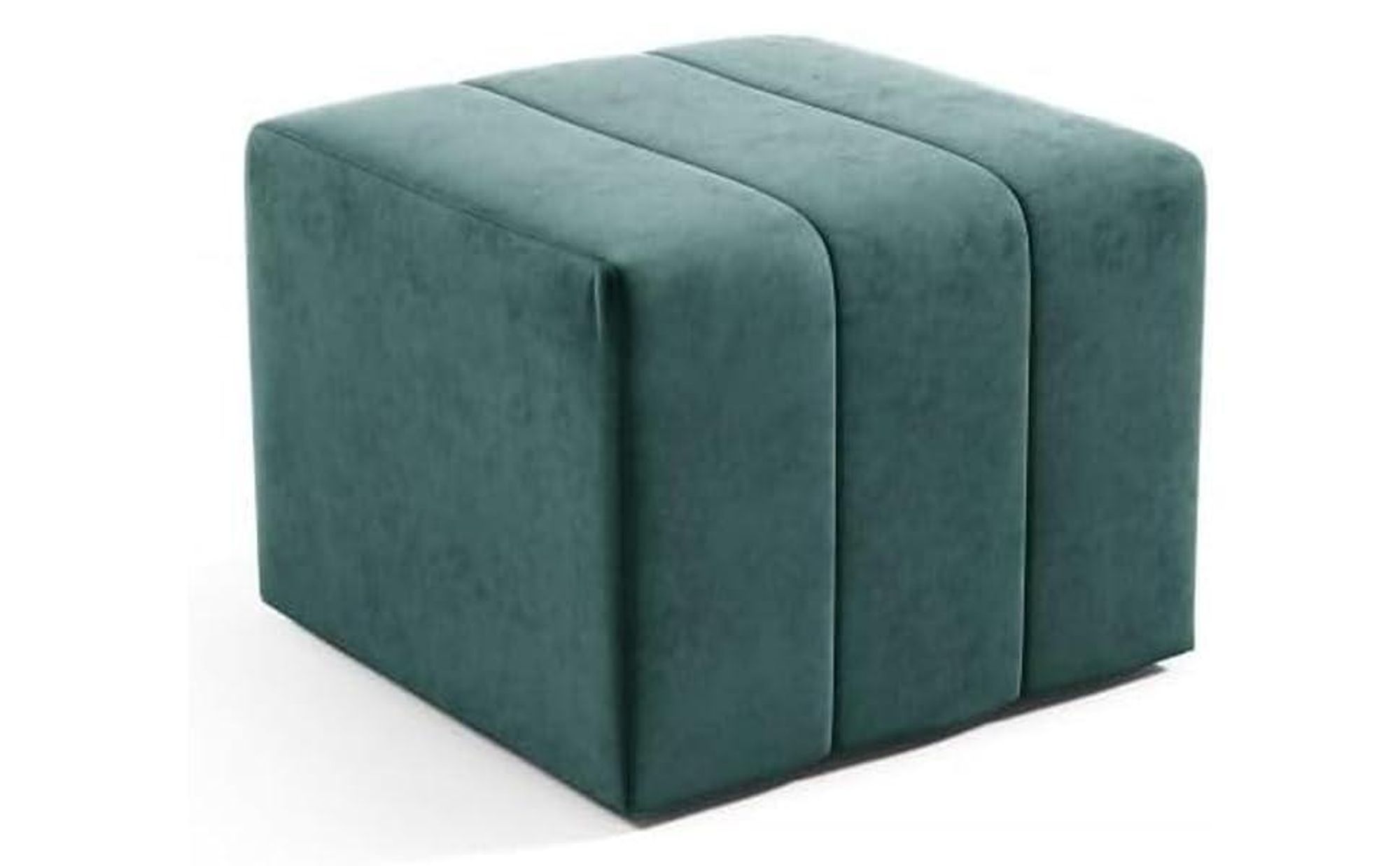 LIKMA Pouf, Hocker Schwarz 46x35x46 cm, 3D-Effekt Velvet Sitzhocker, Fußhocker, Pouf Hocker, Polsterhocker, Moderne Sitzbank, Garderobenbank, Ottoman Stoff: Jasmine 100
