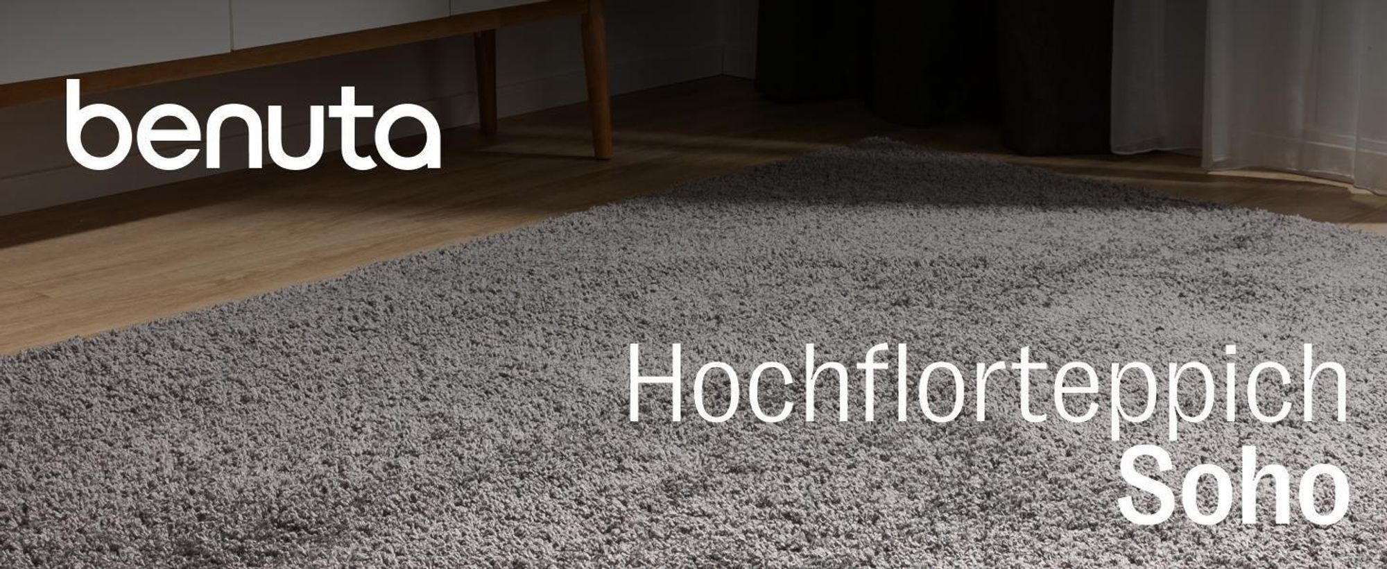 benuta Teppich Wohnzimmer Soho Hellgrau 250x300 cm Hochflorteppich Wohnzimmerteppich Rechteckig Rutschfest Flauschig Plüsch Shaggy Weich