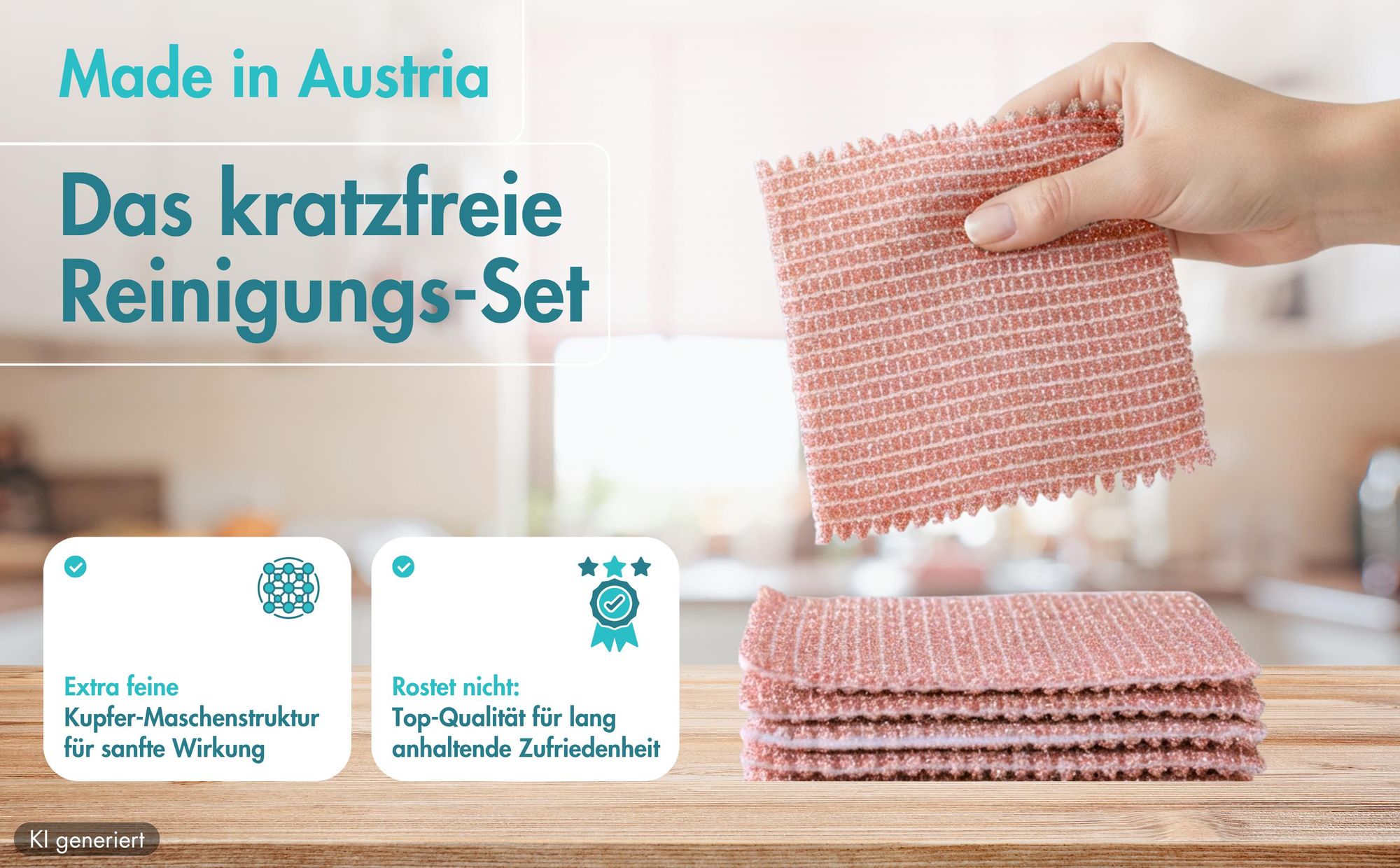 Kratzfreie Kupfertücher