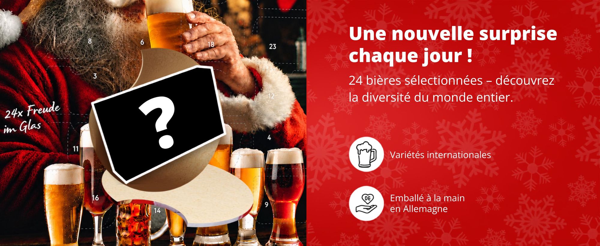 BOXILAND® calendrier avent bière 2026, 24 bières internationales 0,33 l
