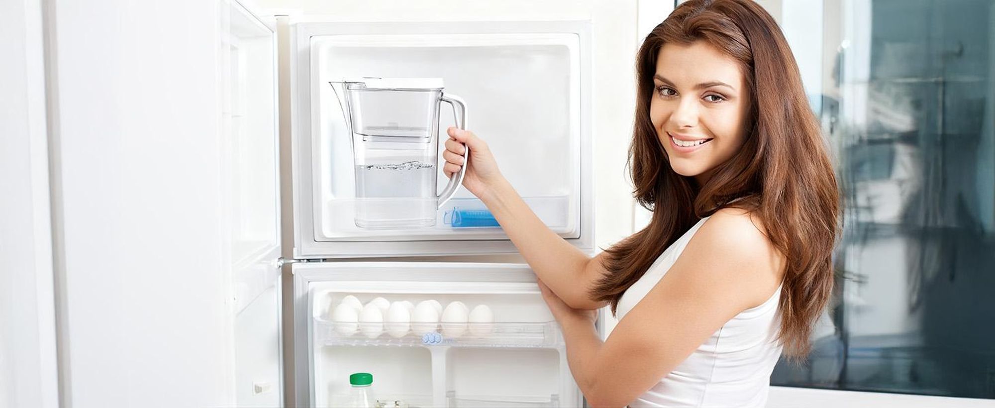 Wasserfilter Wasserfilterkanne 2,5 L mit LED-Countdown-Anzeige