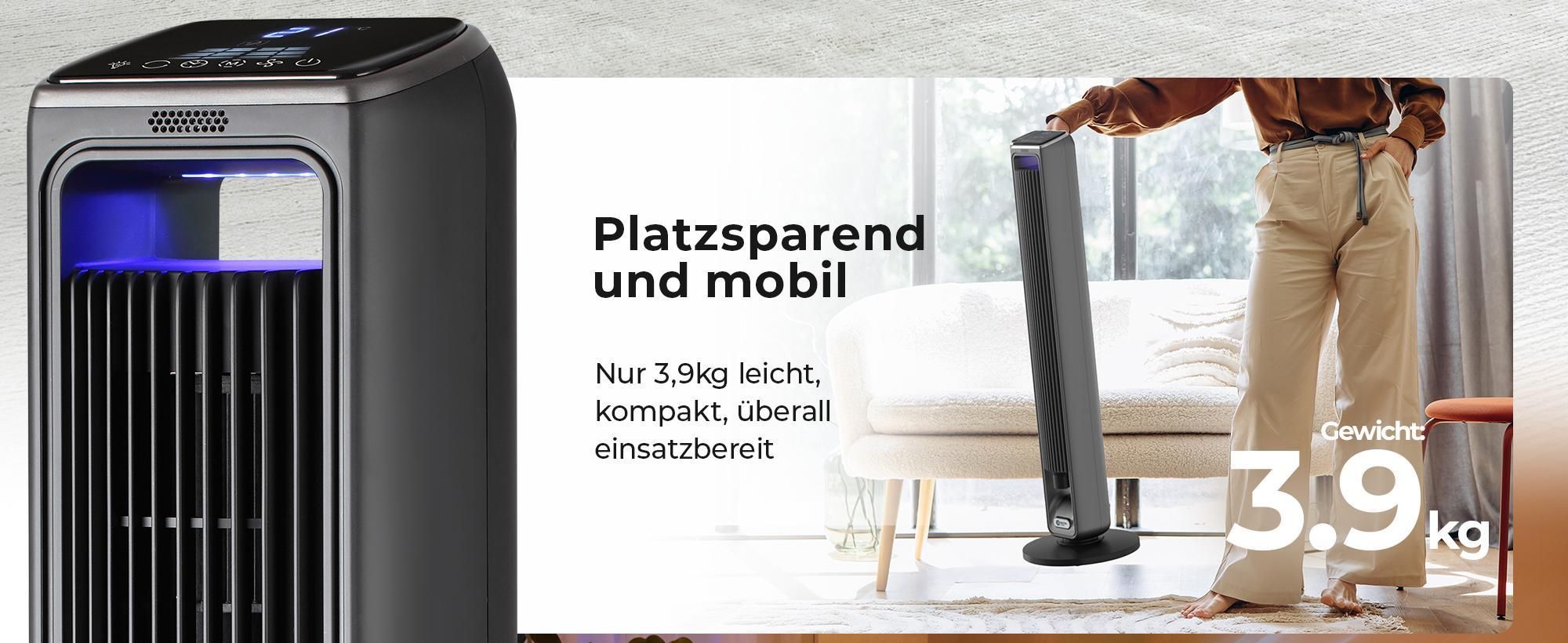 Balter Turmventilator mit Fernbedienung, Standventilator, Oszillation, 50W, 3 Geschwindigkeiten, 3 Modi, Timer bis 15 Std, Mobiler Luftkühler, leise