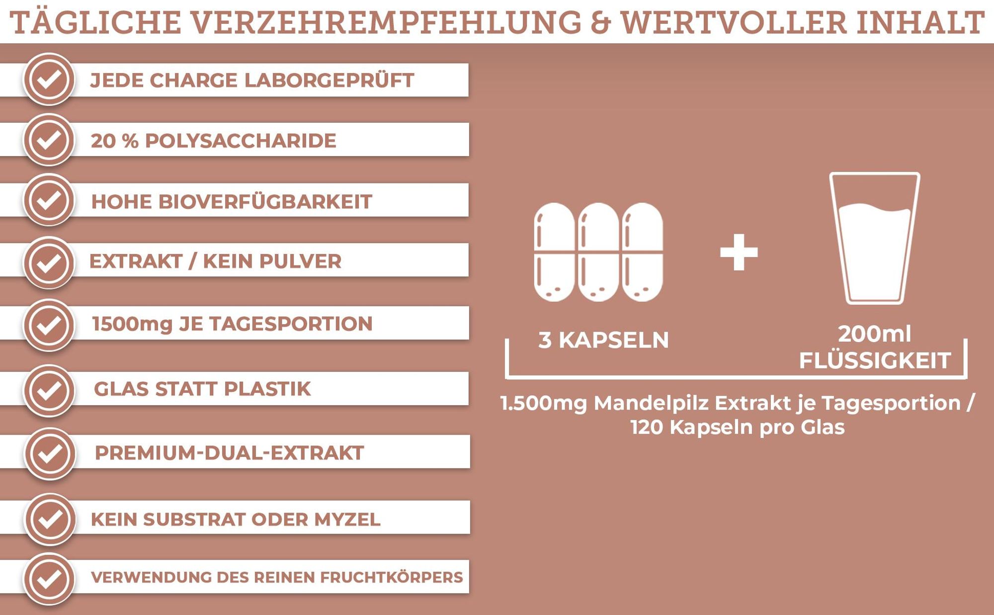 QIDOSHA <b>Mandelpilz</b>-Extrakt: Produktdetails