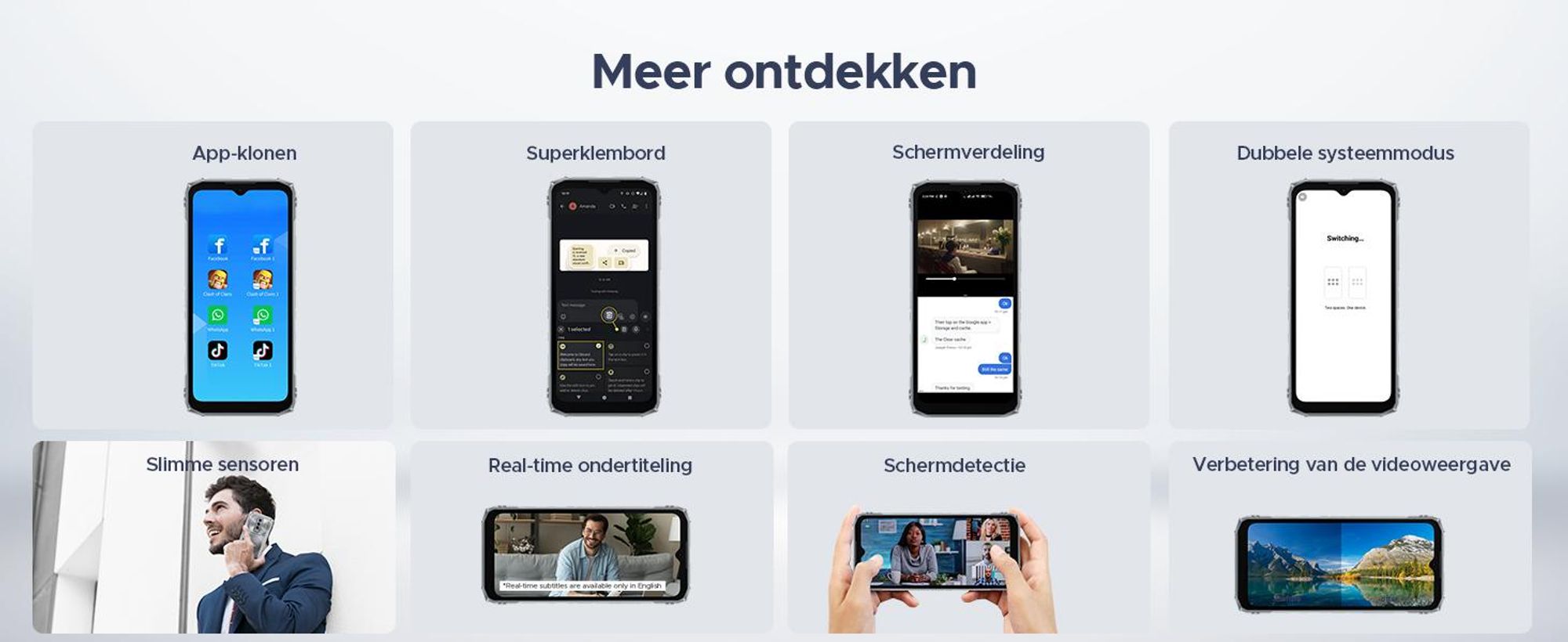 DOOGEE Blade10 Ultra Energy: Robuuste outdoor smartphone, Android 16, IP68/IP69K, 6,56" scherm met 90Hz, 6150mAh batterij, 36+128GB opslag, 64MP camera, NFC, vingerafdruksensor, zonder abonnement