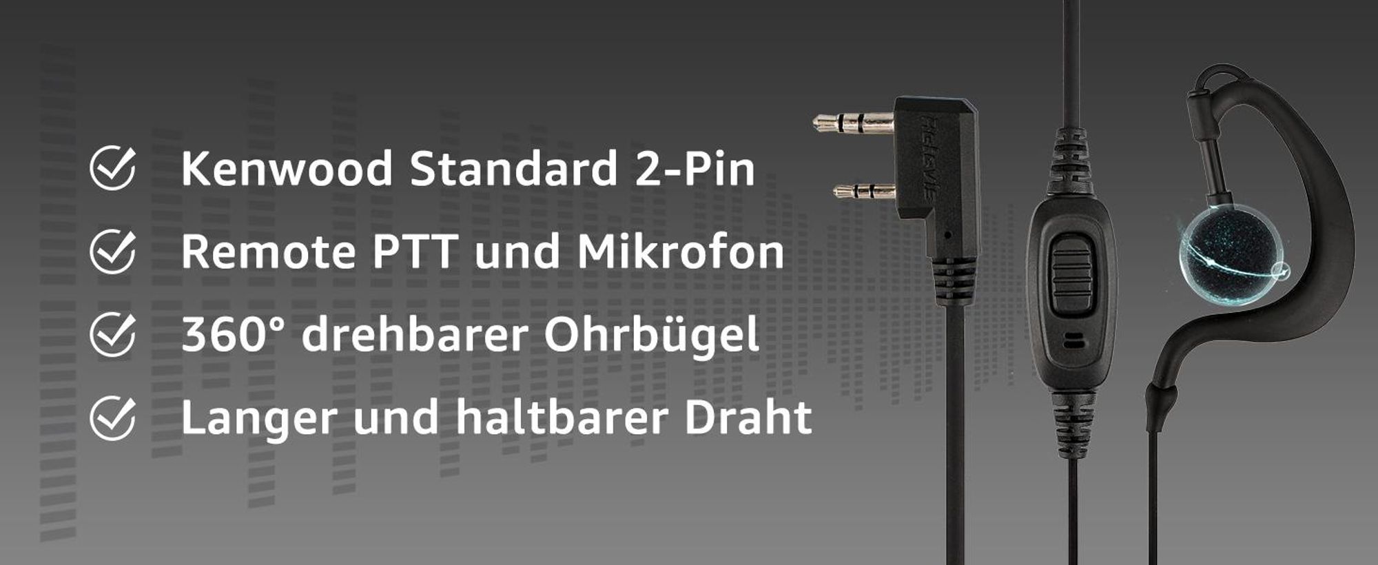Retevis RT617 Funkgeräte, Walkie Talkie mit Headset, PMR446 Lizenzfrei, 16 Kanäle, CTCSS/DCS, VOX, Funkgeräte Set mit USB Ladeschale für Schule, Baustelle, Supermarkt, Sicherheit (5 Paar)