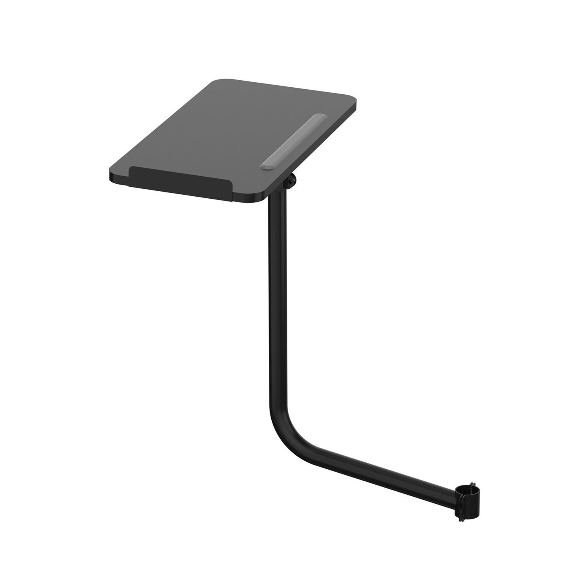 Maclean-Ablage/Tablett für Tastatur schwarz Abmessungen des Tabletts 66 x 30 cm zur Befestigung an einem Bürostuhl max. 5 kg MC-139