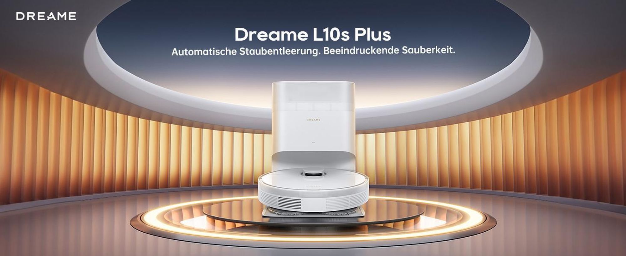 Dreame L10s plus Roboter Saugroboter mit Wischfunktion,DuoScrub™ Wischen,Intelligente Navigation,7000Pa Saugleistung,5200mAh,Hindernisvermeidung,Weiß