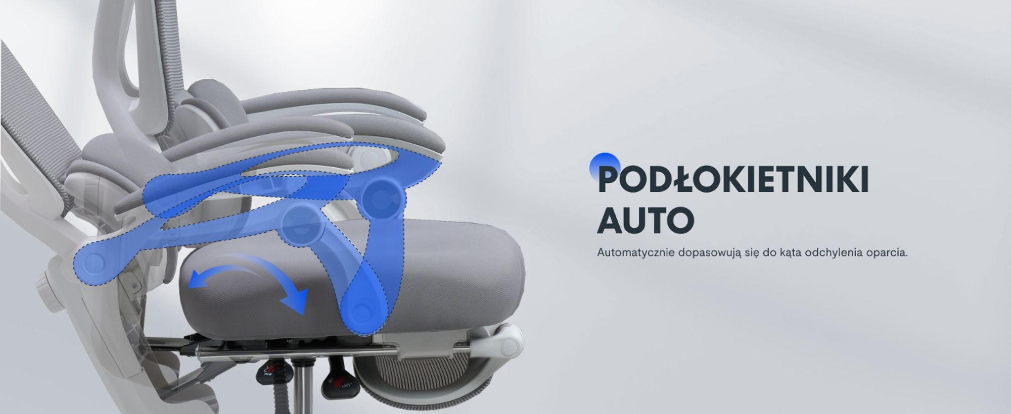 FLEXISPOT Ergonomiczne krzesło biurowe z zagłówkiem 3D, regulowanym podparciem lędźwiowym, funkcją przechylania w zakresie 90–135°, połączonymi podłokietnikami, podnóżkiem, nośnością 136 kg, kolor szary