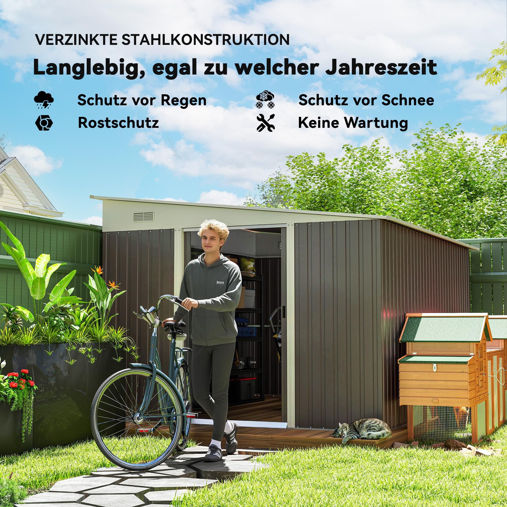 geräteschuppen schiebetür doppelschiebetür
