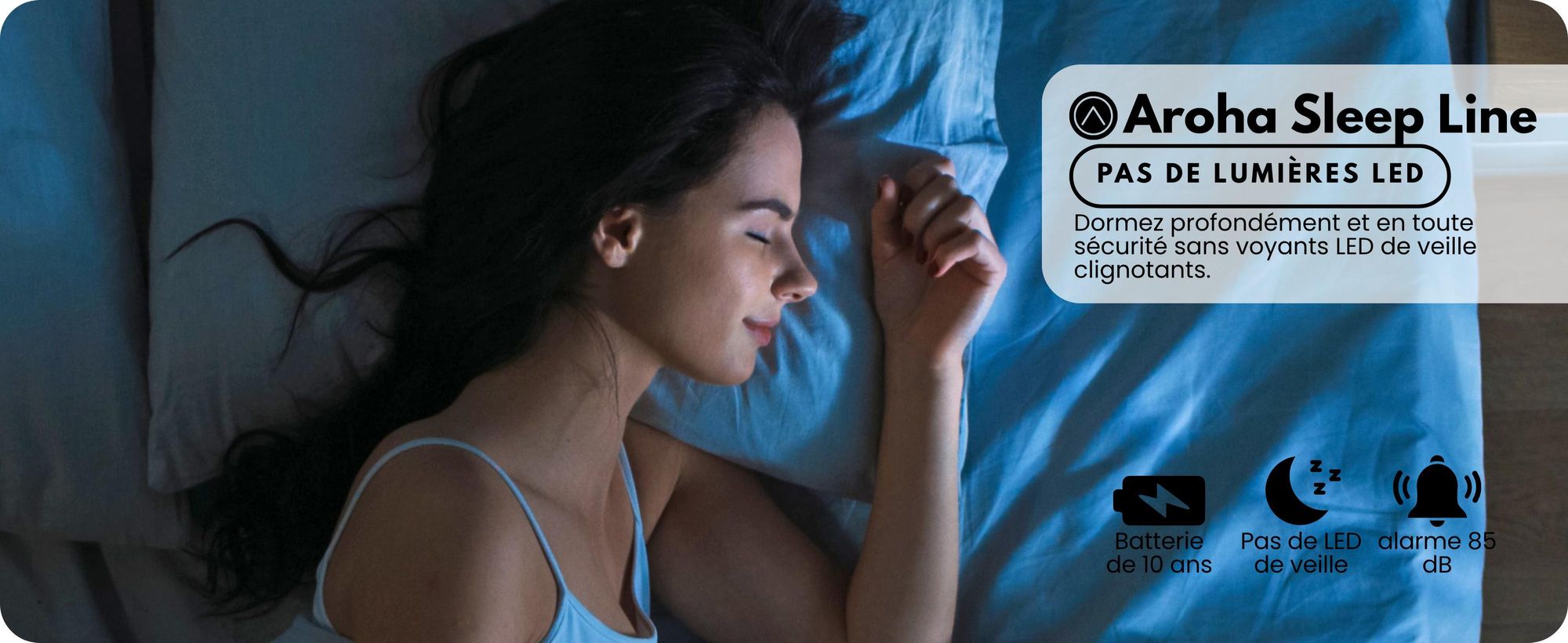 Aroha Safety Pro Détecteur Combiné avec Fumée et Monoxyde de Carbone - Batterie de 10 Ans -Alarme Incendie & de Monoxyde de CO Sleep Line - 5 pièces