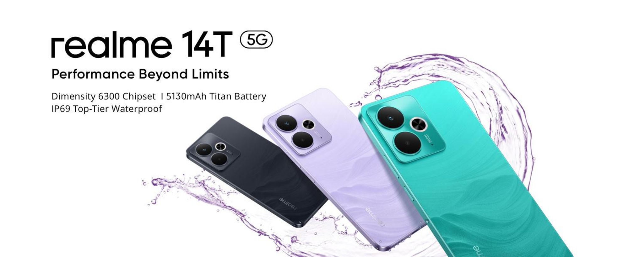realme 14T 5G Smartphone 8+256GB Obsidian Black, 6,67“ 5130mAh