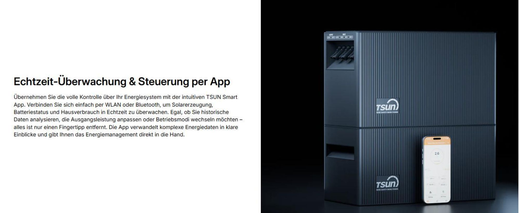 TSUN DB2000Lite Erweiterungsakku 2kWh (bis 10 kWh erweiterbar) für TSUN DCU2000 Lite, Ein Batteriespeicher (0% MwSt)