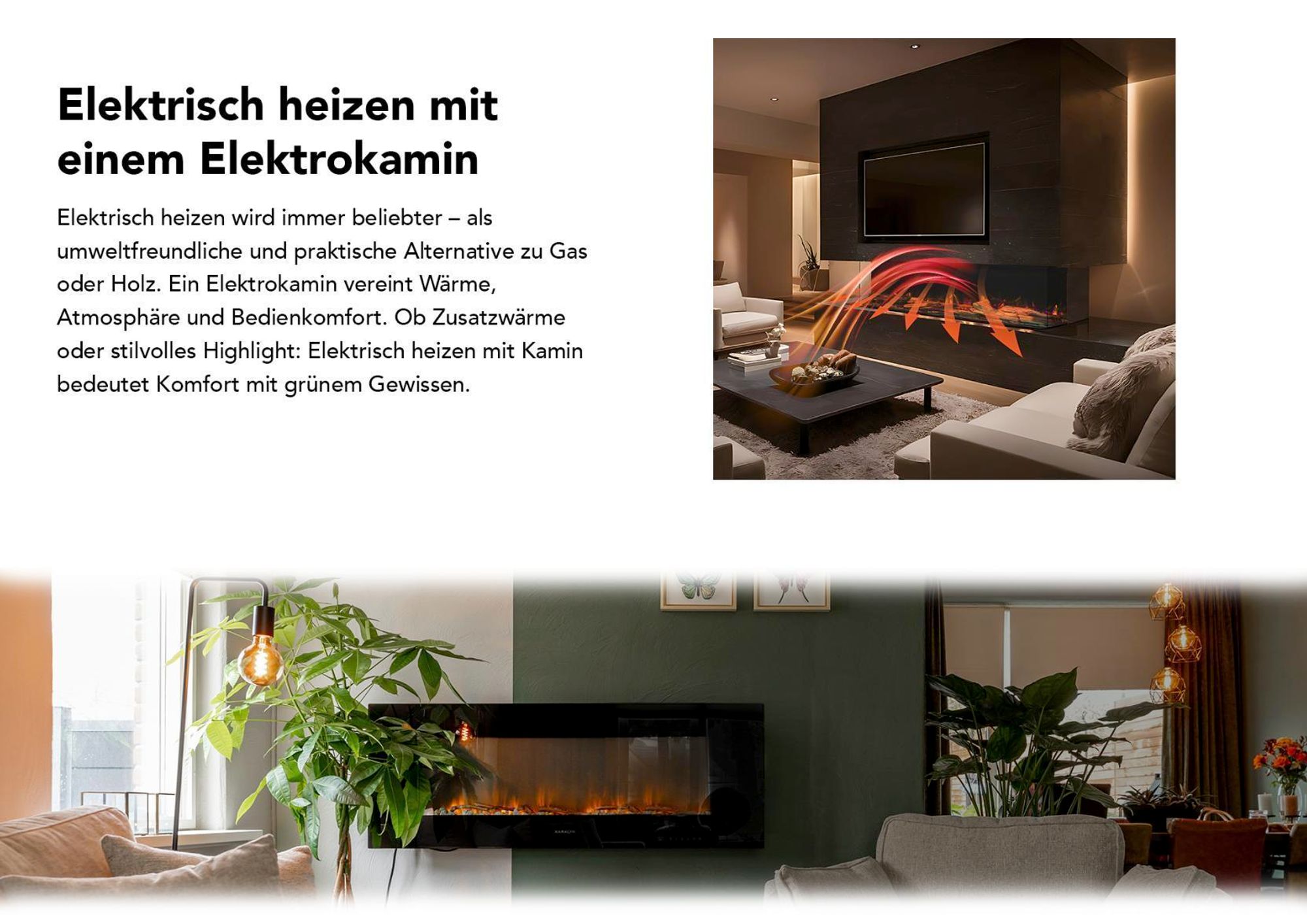 Heizung mit Elektrokamin