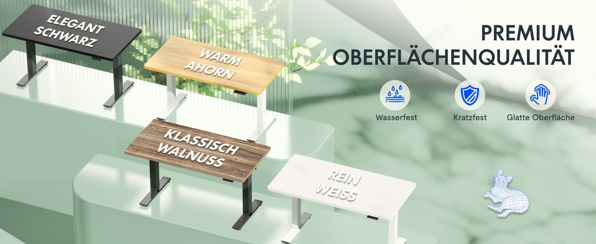 FLEXISPOT EN1 Höhenverstellbarer Schreibtisch 140x80cm 100 kg Tragkraft, mit Anti-Kollisionsschutz,  Einteilige Tischplatte 4 Memory-Funktion(Schwarz)