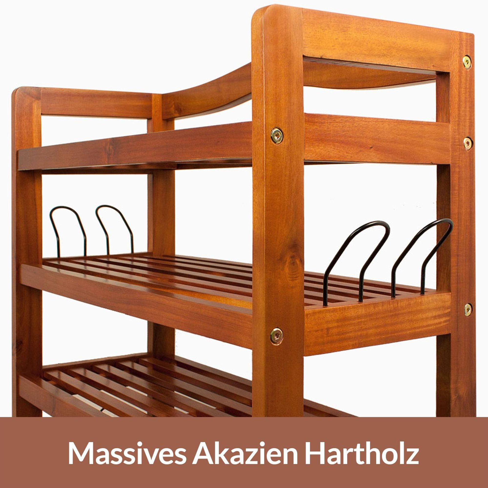 CASARIA Schuhregal aus Holz mit 5 Ebenen