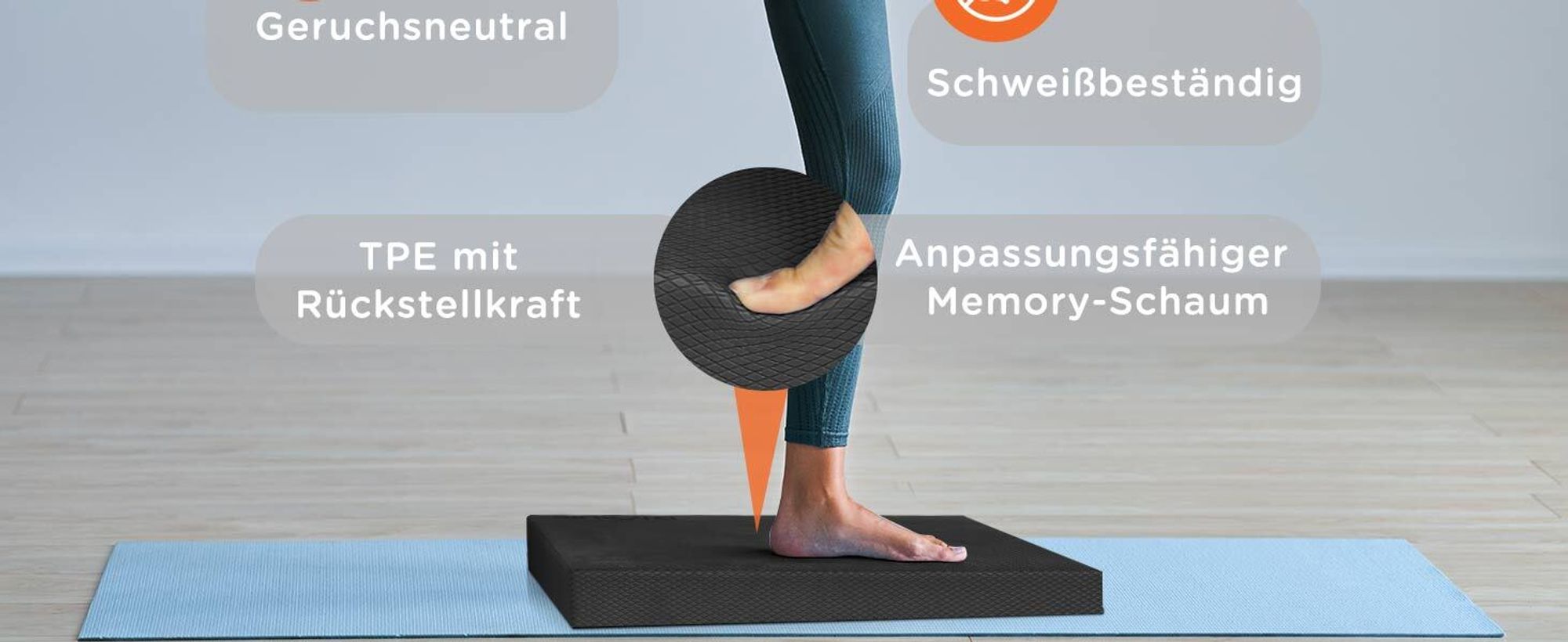 DH FitLife Premium Balance Pad, Balancekissen – Ideal für Gleichgewichtstraining | Yoga, Pilates & Core-Training | Physiotherapie & Fitness-Kissen