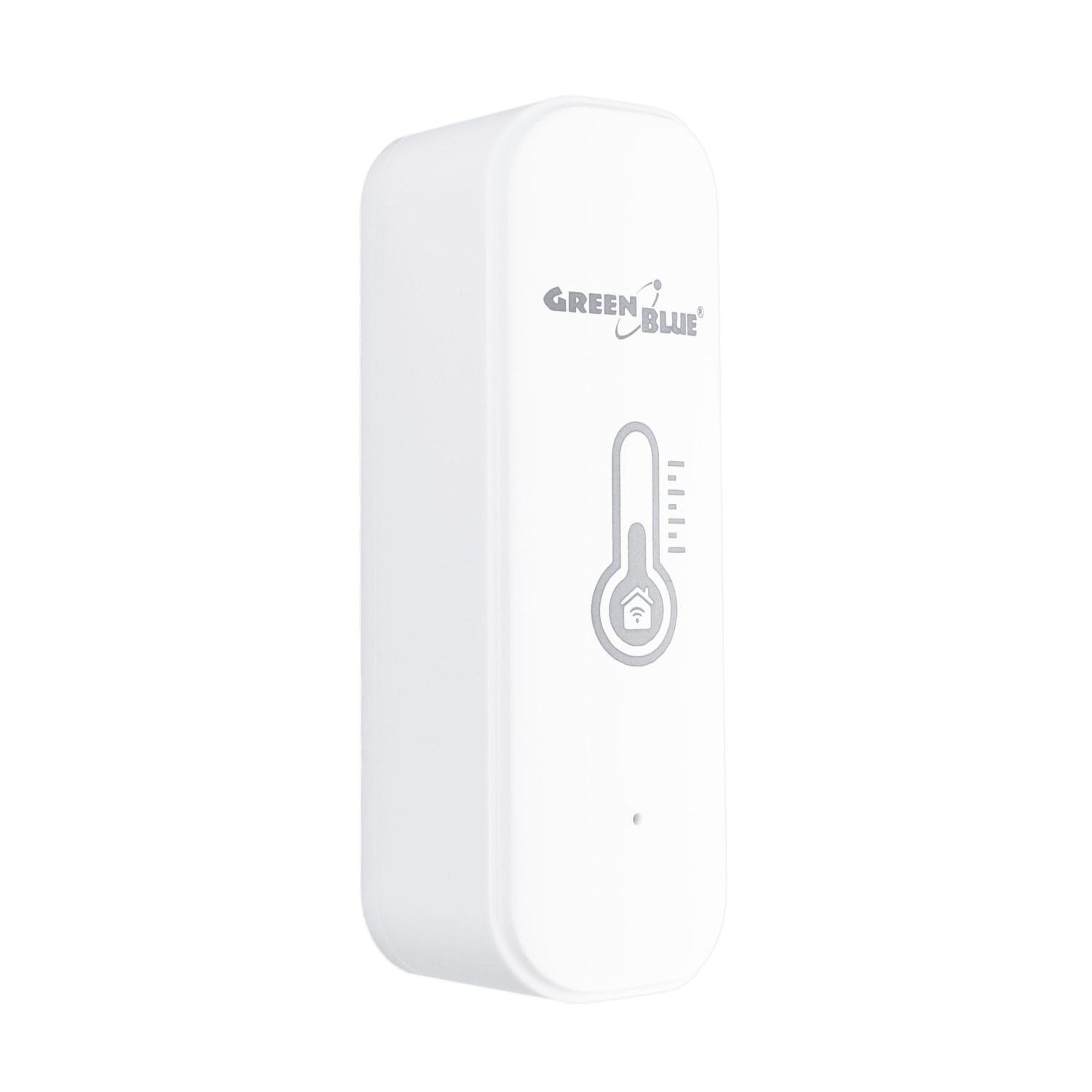 GreenBlue WLAN-Temperatur- und Feuchtigkeitssensor Android/iOS/Alexa/Google Home 3,0 V Gleichstrom LR03x2 GB737