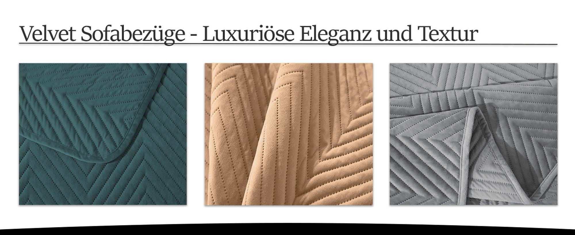 Tagesdecke aus Samt mit Muster ARROW VELVET, dunkelgrau Maße: 200 x 220 cm