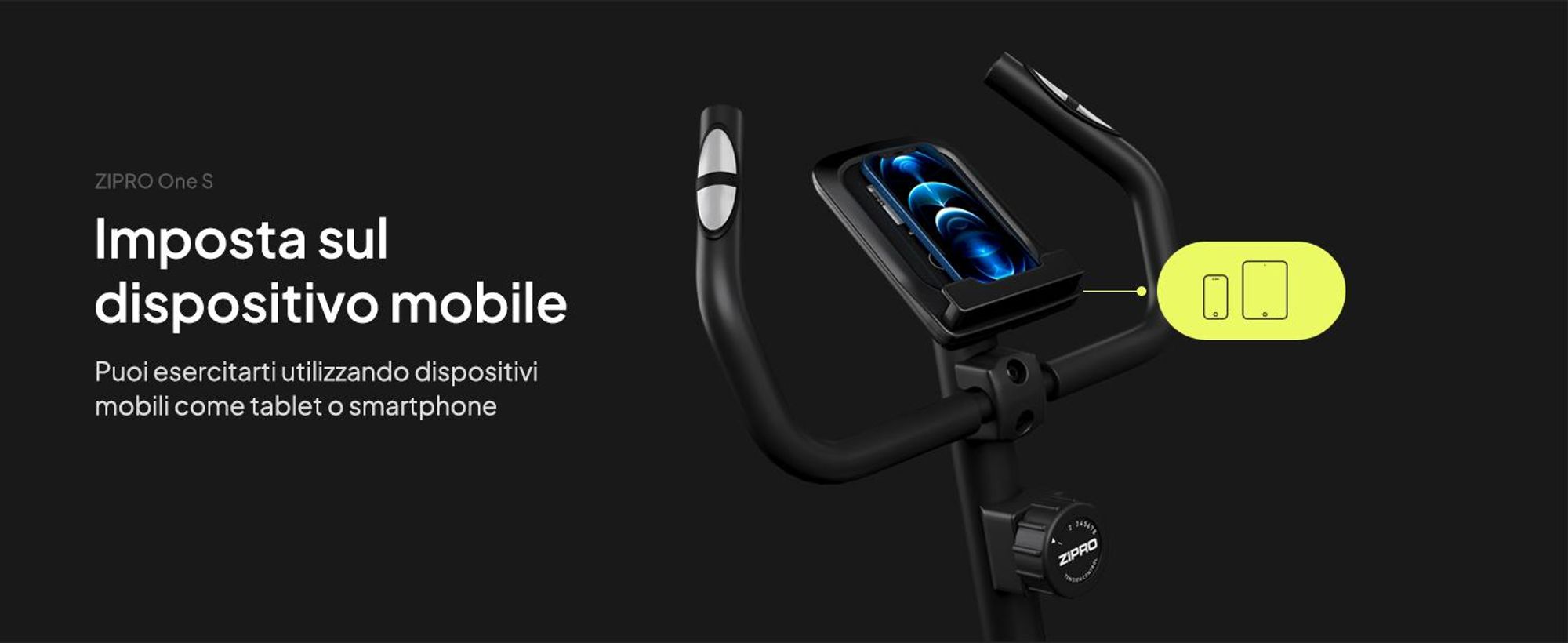 Zipro ZIPRO One S Allenatore per biciclette magnetico