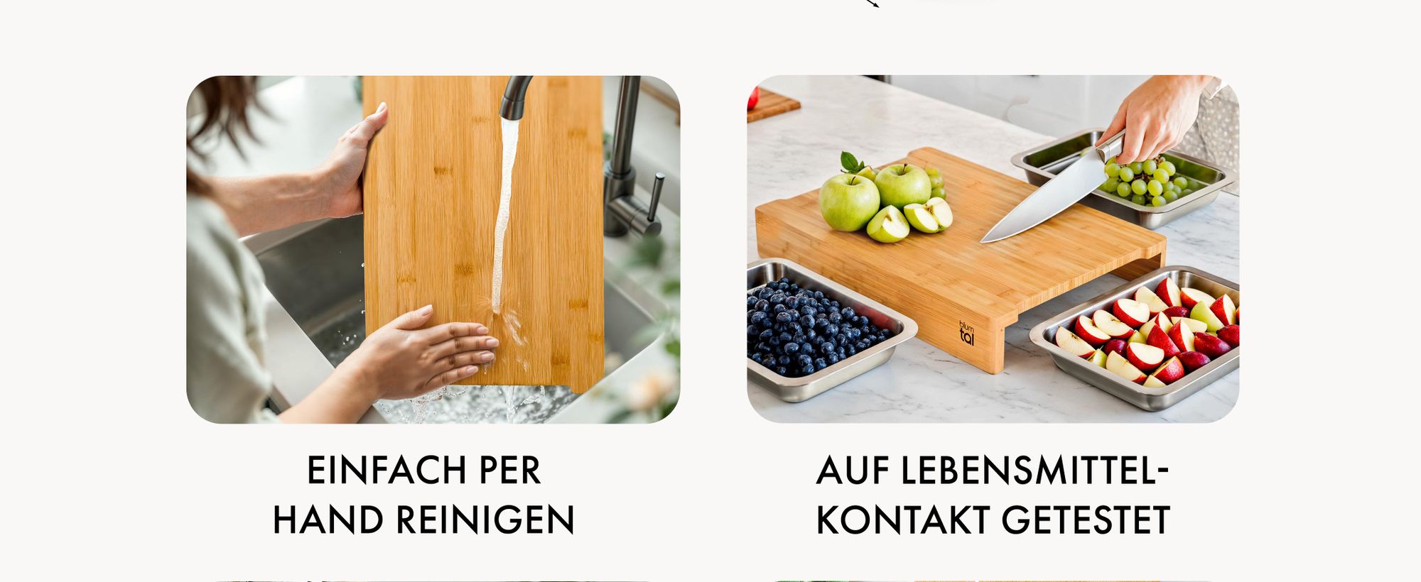Blumtal Premium Schneidebrett Holz - Frankfurter Brett
