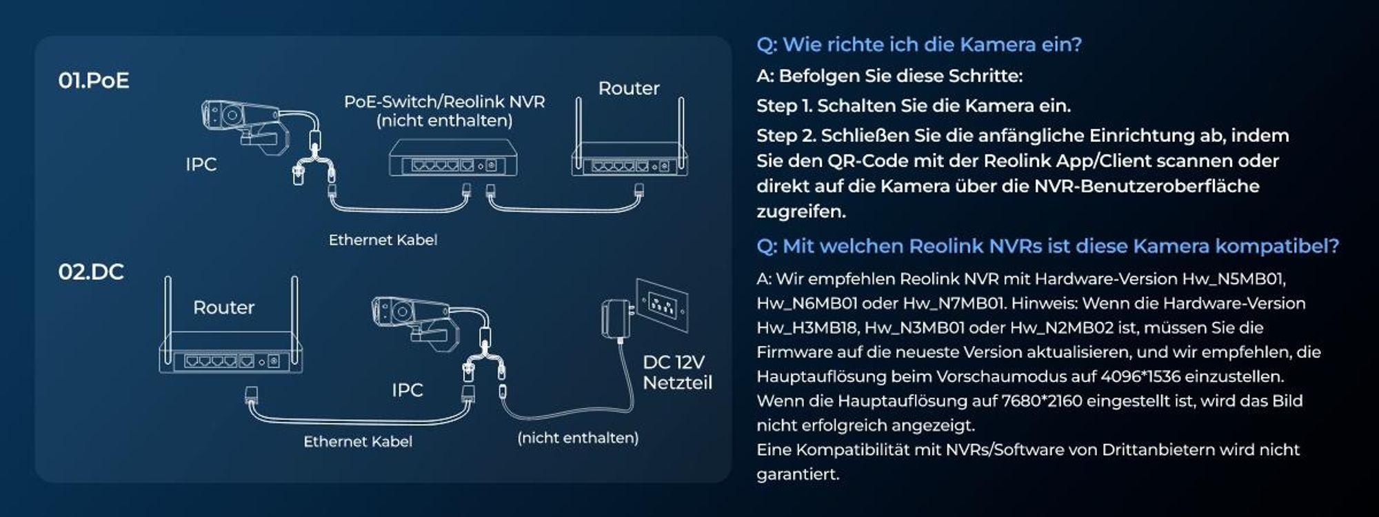 Reolink Duo 3 PoE, 8K 16MP Dual-Objektiv PoE Überwachungskamera, 180° Panorama, Bewegungsspur, Farbnachtsicht, Intelligente Erkennung, 2-Wege-Audio