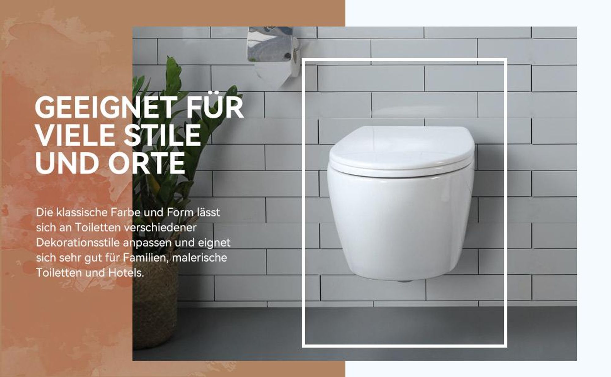 eine schlichte Toilette