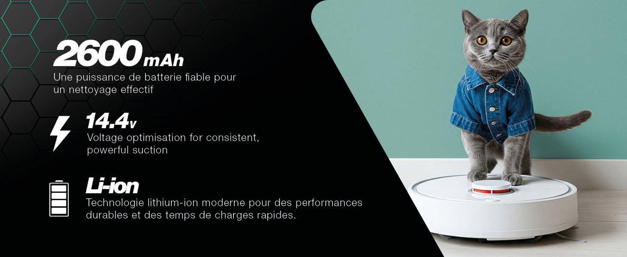 CELLONIC 1x Batterie pour Aspirateur Compatible avec ZACO V3, V40, Compatible avec ILIFE V5s Pro, Compatible avec ZACO SUN-INTE-202 - (2600mAh, 14.4V)