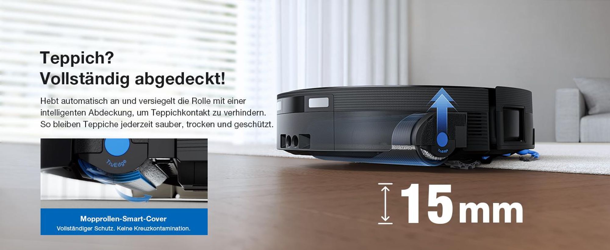 ECOVACS DEEBOT X12 OMNICYCLONE Staubsauger Roboter mit 2pcs Free Originale Reinigungslösung, Blast & 22.000 Pa, PureCyclone 2.0 Auto-Entleerung
