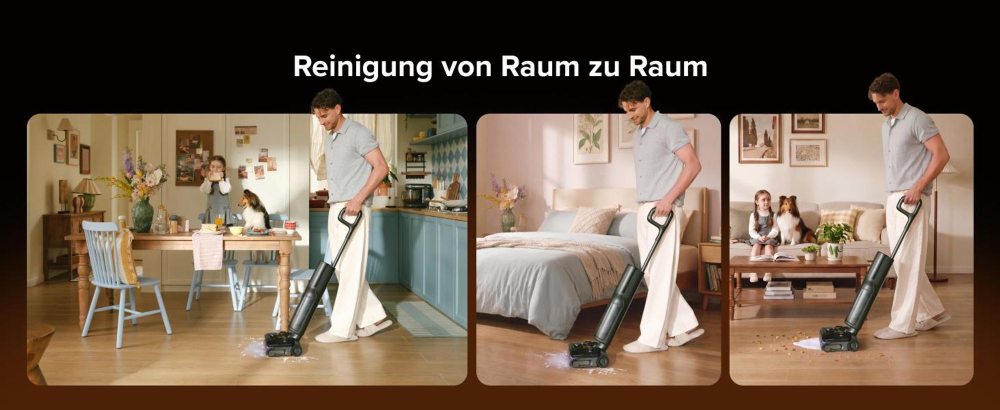 Roborock F25 Steam Nass Trockensauger mit Dampf, 180 °C Dampfmopp, 25.000Pa Saugkraft, Hochtemperatur-Selbstreinigung mit 95 °C, 180° Flaches Design