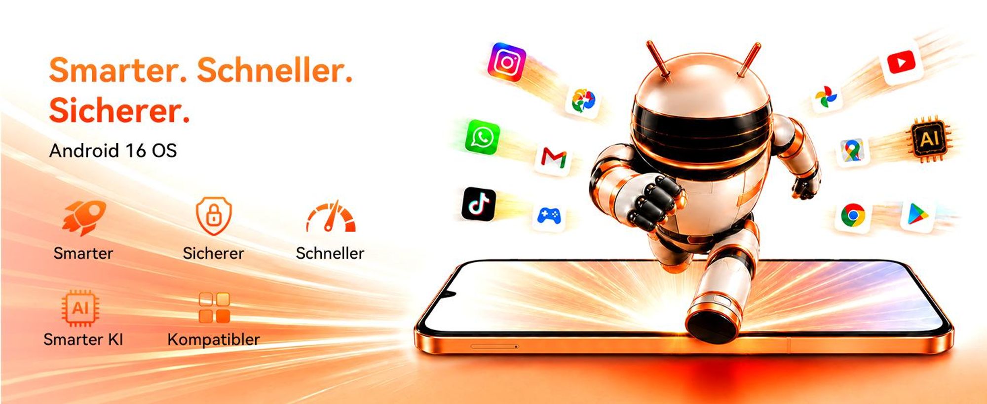 Blackview Wave 10C smartphone Ohne Vertrag, Android 16, 6.88", 120Hz, 1080p, Dual SIM, Face ID, 5000 mAh, Gemini AI, DokeOS 5.0, 1080p, 4G