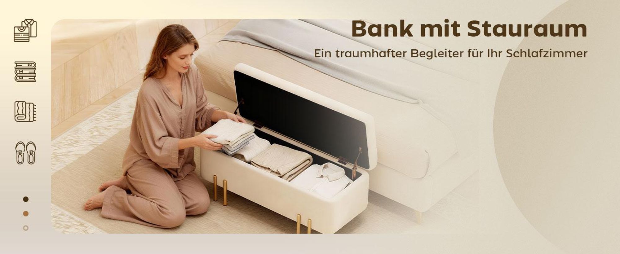 HOMCOM Sitzbank mit Stauraum Polsterbank mit Samtoptik, Metallbeine 100x40x42 cm