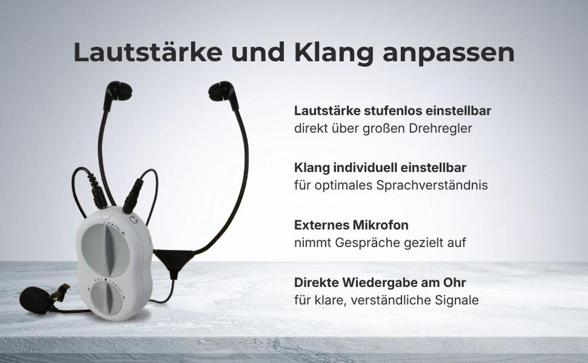 Humantechnik Crescendo60 Hörverstärker mit Kinnbügelhörer