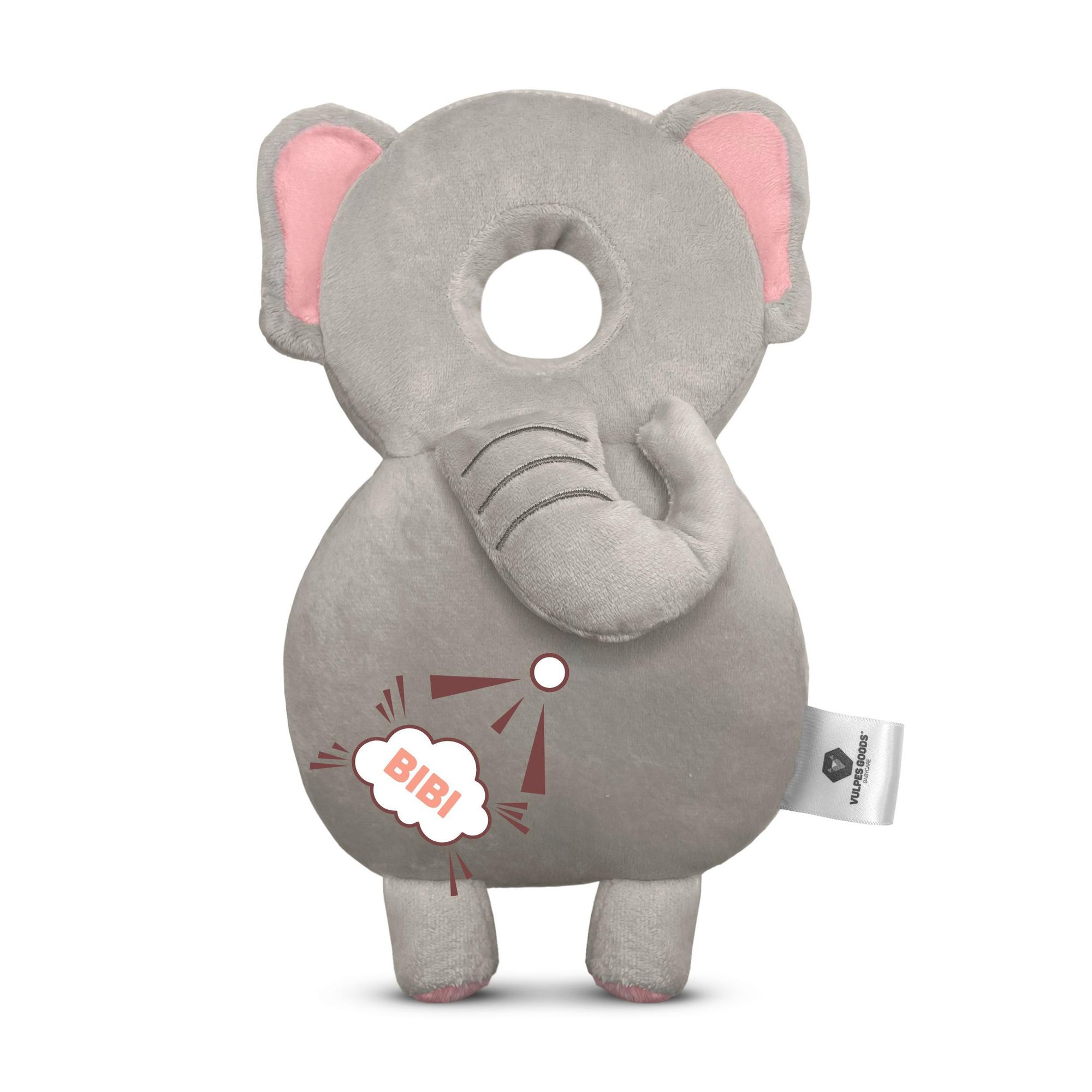 Vulpes Goods Baby Kopfschutz, Fallschutz-Rucksack für Kinder, 3D Elefantenform, Kopf-Rückenprotektor Kleinkinder, sicher Krabbeln & Gehen lernen