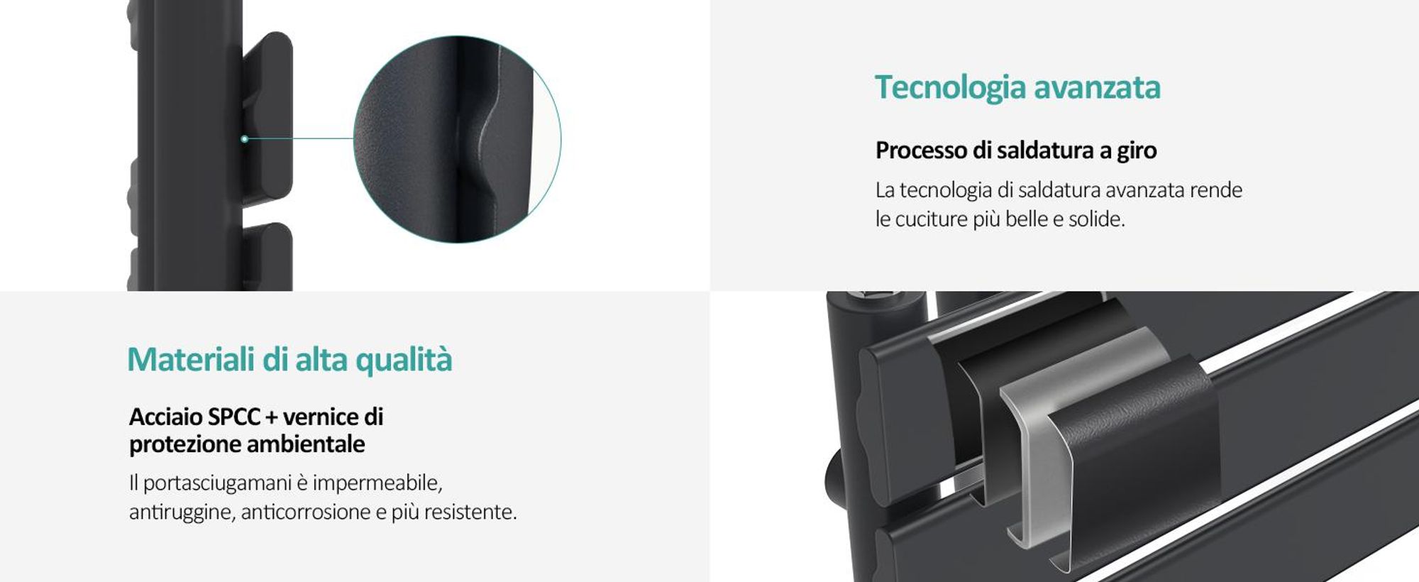 EMKE Asciugamano Asimmetria elettrica Radiatore da bagno con termostato a tempo Scaldasalviette 762 x 600 mm Radiatore portasciugamani antracite con asta di riscaldamento da 400W