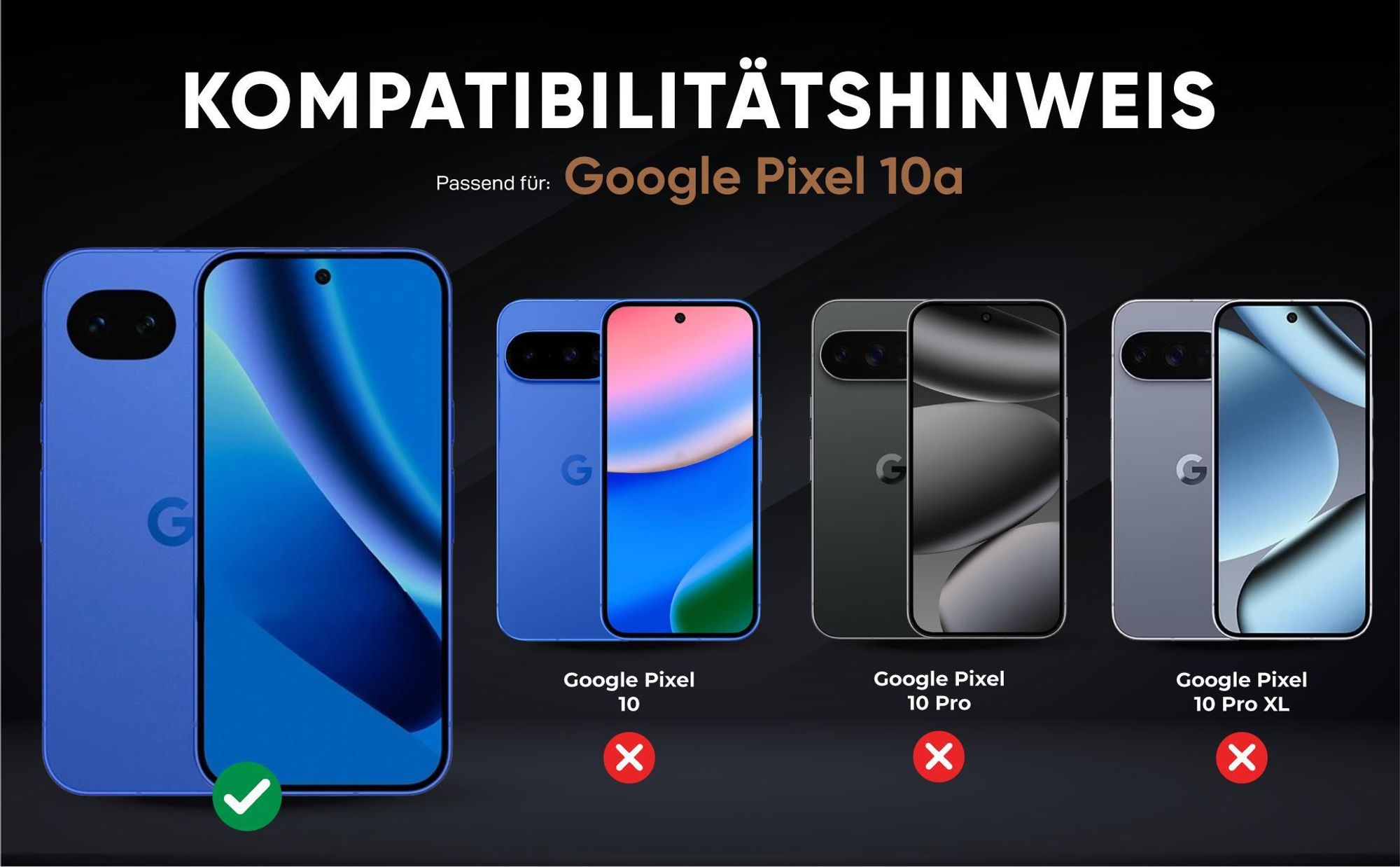 Kompatibilitätshinweise Hülle für Google Pixel 10a