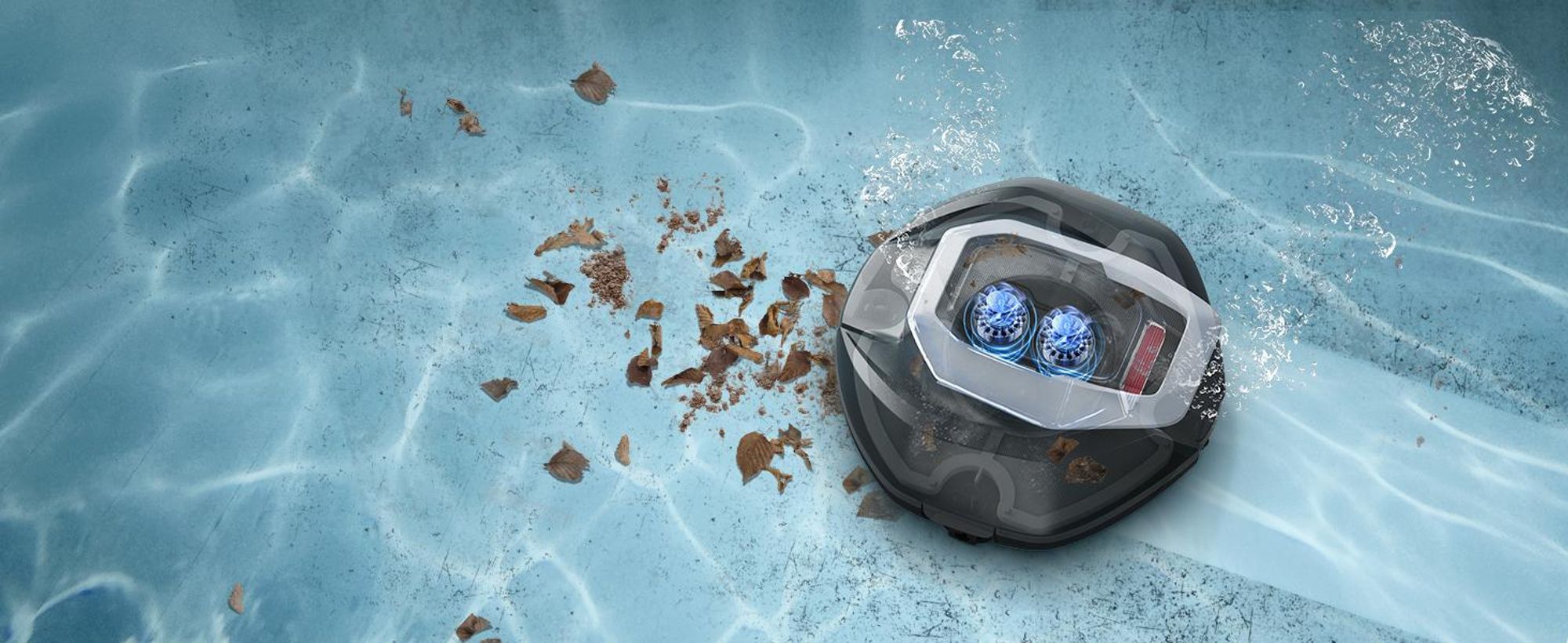 Ultenic Pooleco – robotický čistič bazénov, bezdrôtový bazénový vysávač s akumulátorom, 5200 mAh, 90 minút, 2 bezkefové motory, automatické čistenie, 2,5 l nádoba, automatické zaparkovanie