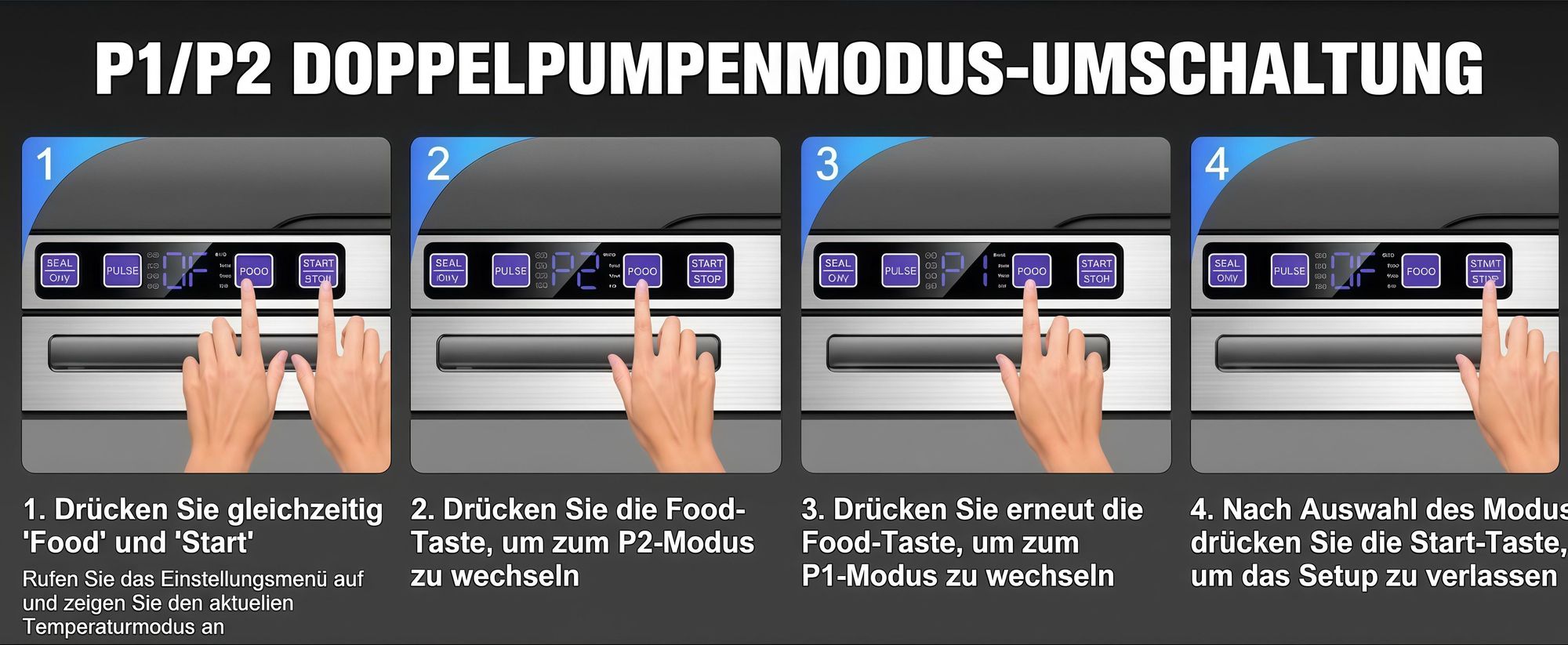 Profi Vakuumiergerät (-80kPa, 30cm) mit UV-Desinfektion & Zubehör