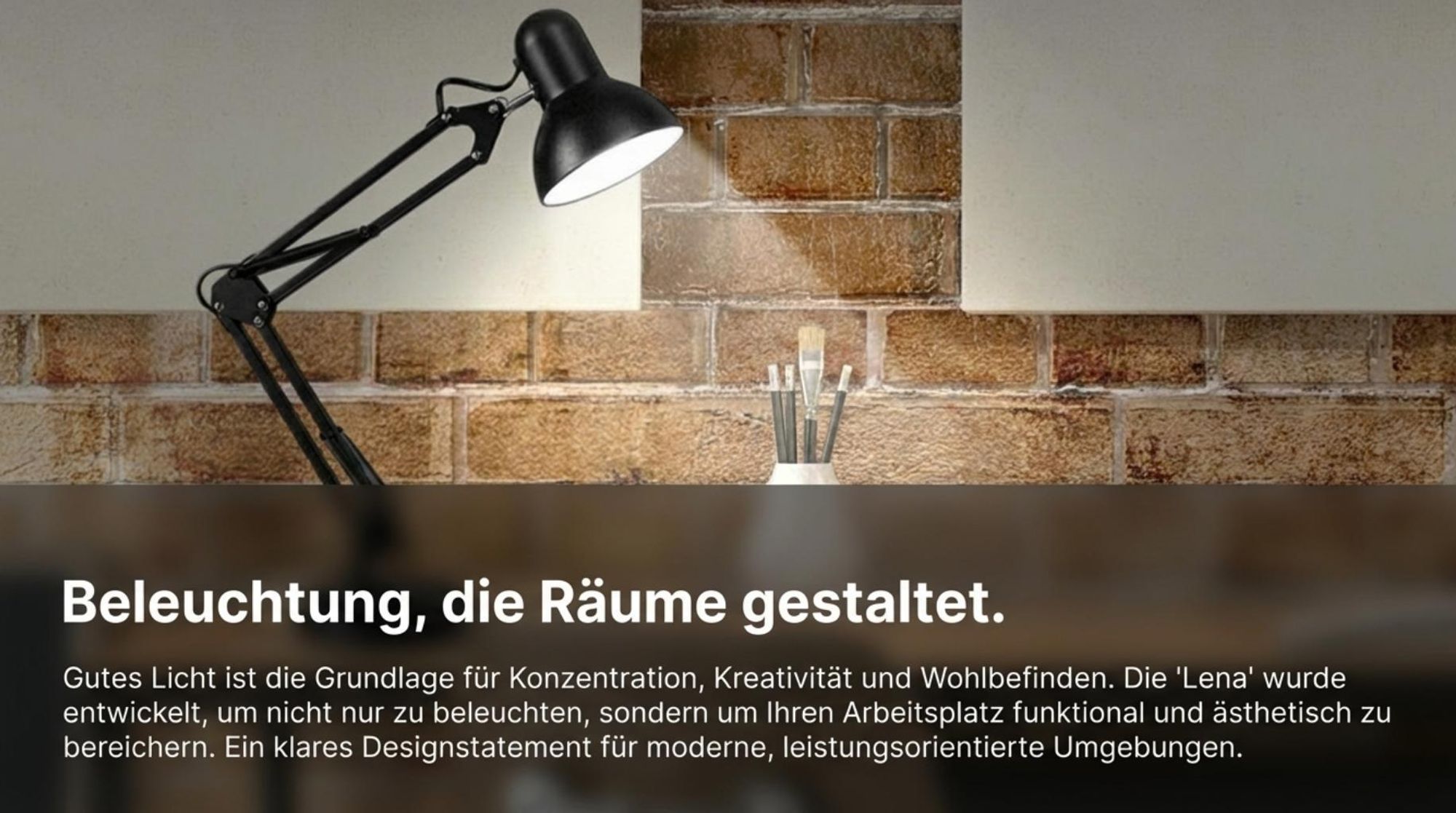 MasterLED Schreibtischlampe E27 8W 2700K Schwarz, Gelenkarm Verstellbar, mit Klemme