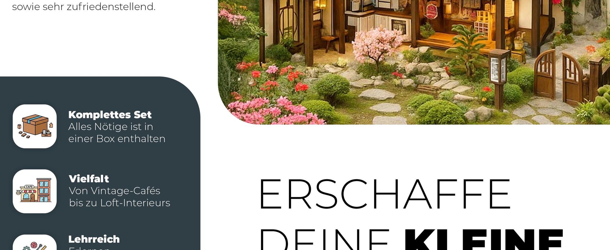 Miniaturhaus, Habarri, Puppenhaus, DIY Miniaturhaus, Holzhaus mit Möbeln, Geschenk