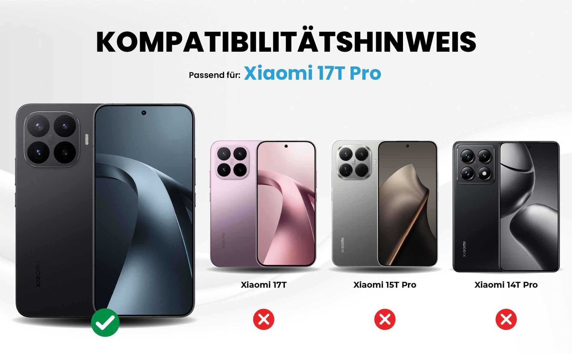 Kompatibilitätshinweise Hülle für Xiaomi 17T Pro