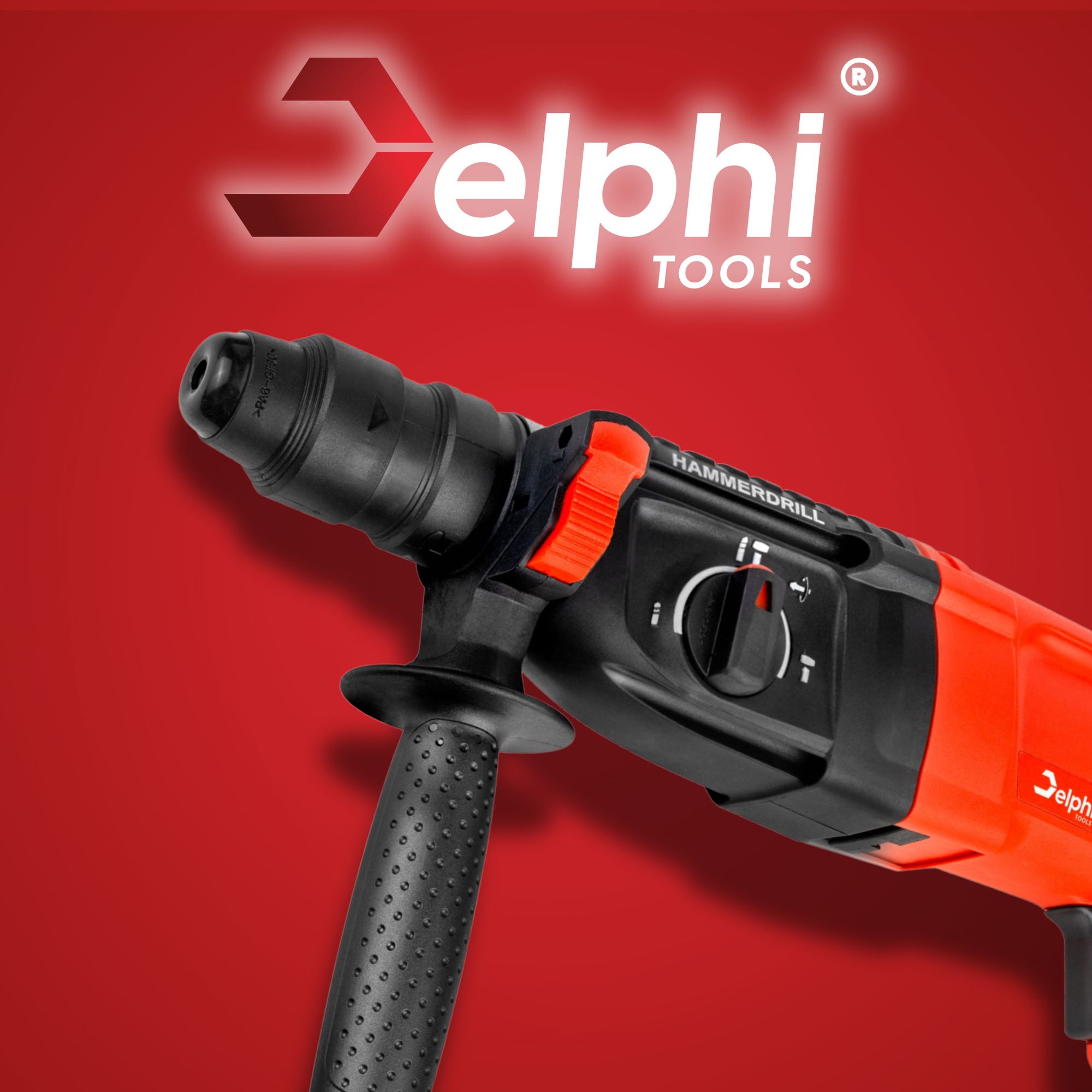 Delphi Bohrhammer, Schlagbohrhammer, SDS+ power, Bohren, Schmieden, 2600 W, 4J, großer Satz, Schlagzahl: 4000/min, Selbstklemmendes Bohrfutter, 4 Betriebsarten