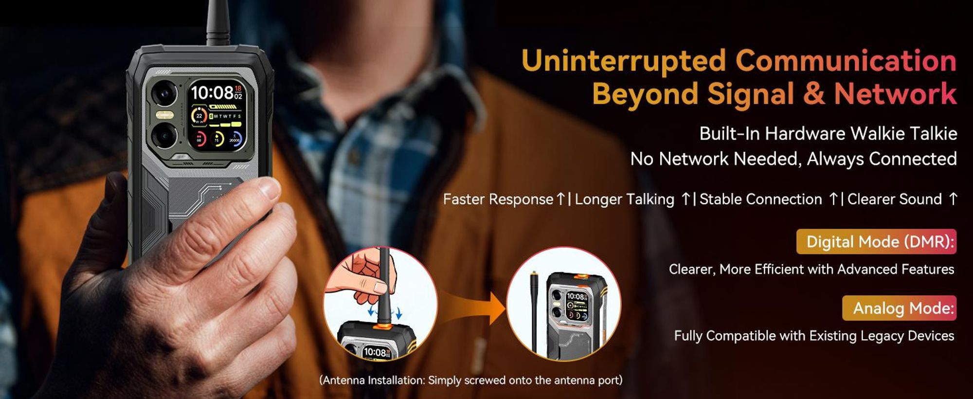 Walkie-Talkie-Smartphone XPLORE 1 von Blackview, Extrem robust (MIL-STD-810H), 20.000 mAh Powerbank-Funktion, 5G-Speed