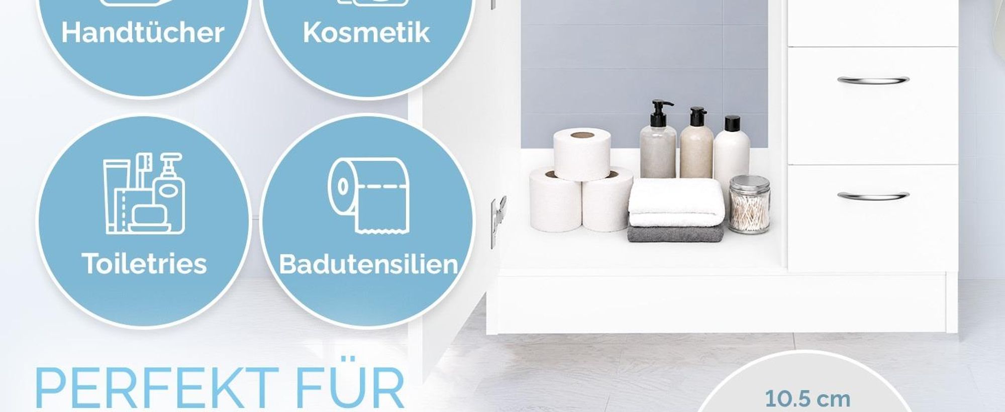 CASARIA® Waschbeckenunterschrank