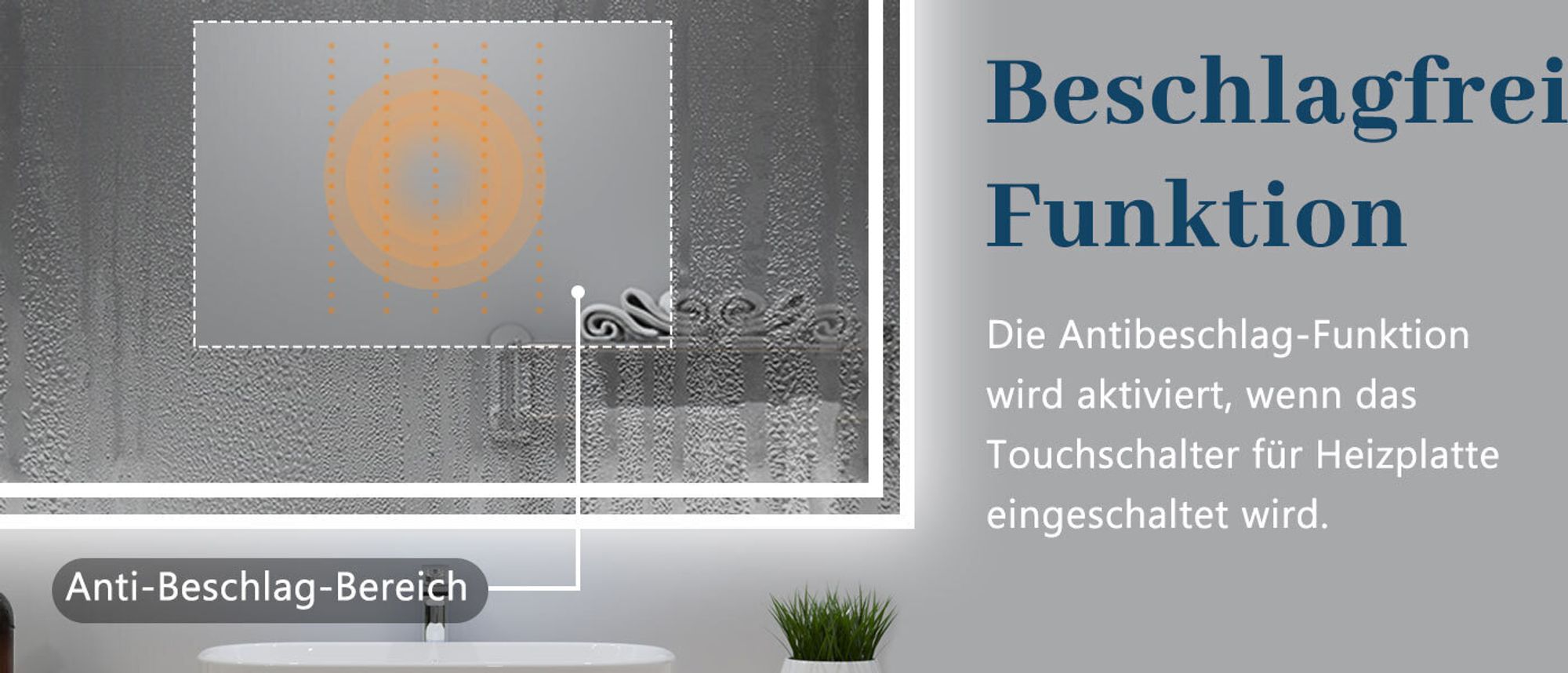 AICA LED Badspiegel 80x60cm mit Uhr Bluetooth Beschlagfrei Badezimmerspiegel 3 Lichtfarbe Kalt/Neutral/Warmweiß Dimmbar Memory-Funktion IP44